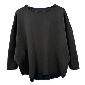 Rhone DreamGlow Pullover Sweatshirt Size M/L Oversized Dark Grey Buttery Soft